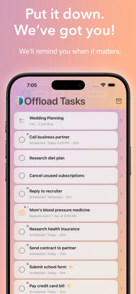 Offload app - Capacity planning view