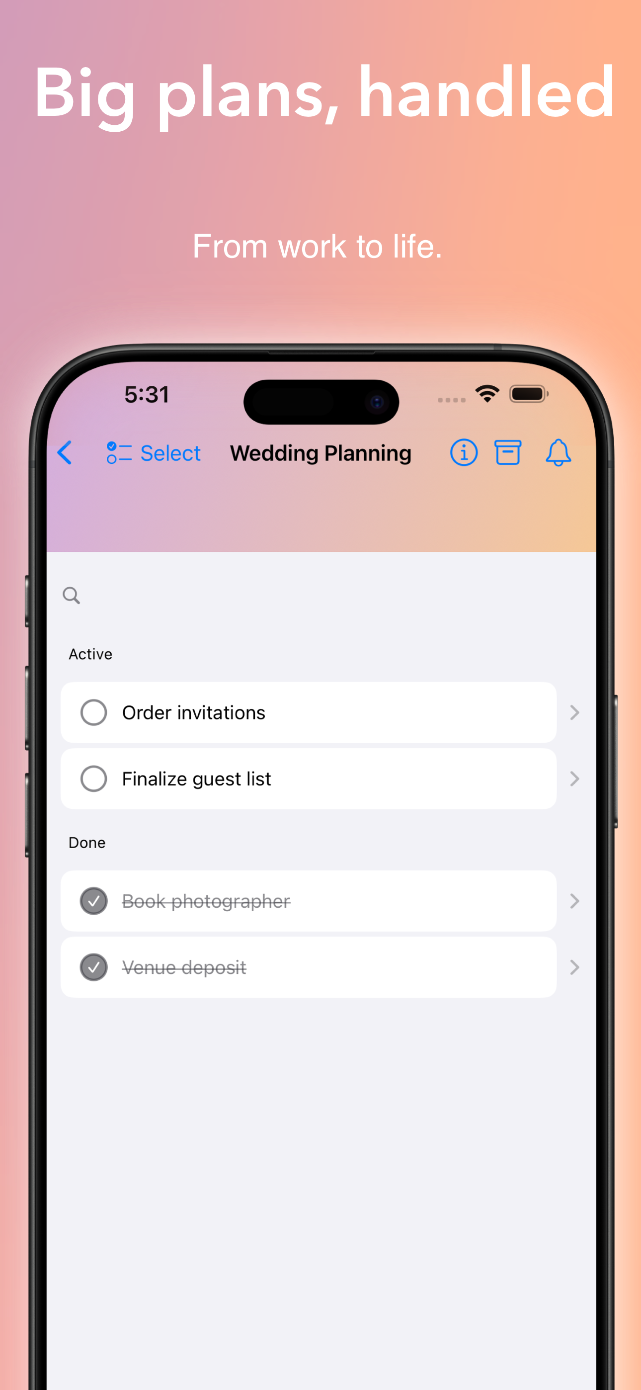 Offload app - Categories and tags